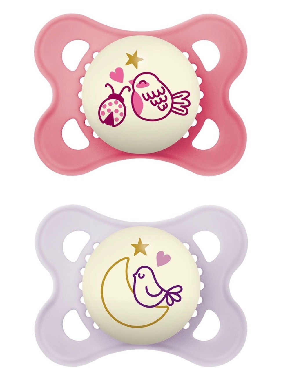 MAM Original Night Pacifier, 0-6 months, 2 Pack